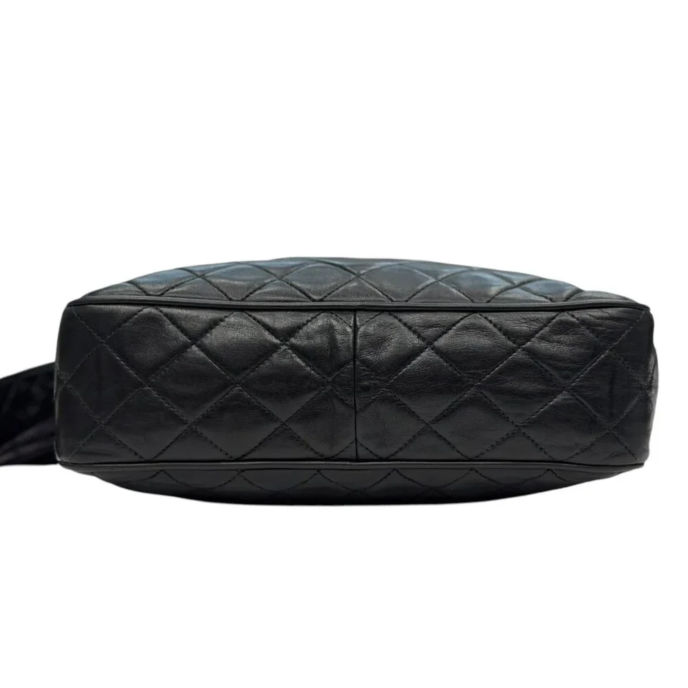 CHANEL Black Quilted Lambskin Large Tassel Camera Bag